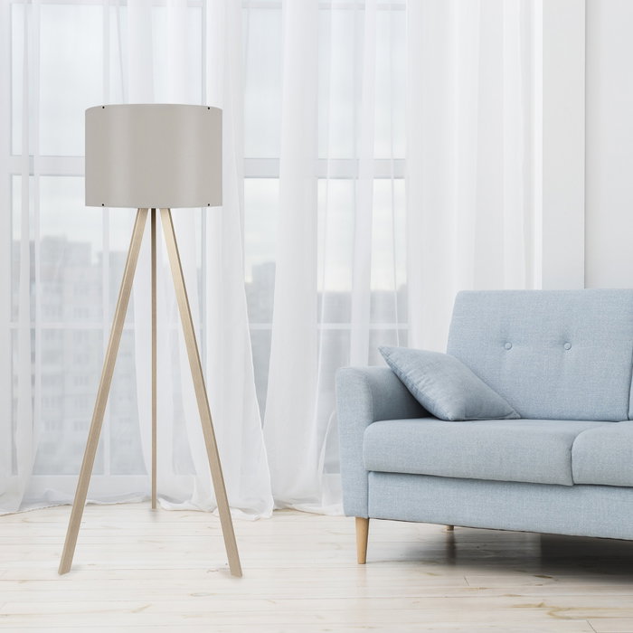 Opviq Lámpara de Pie AYD-1208 Beige y Crema